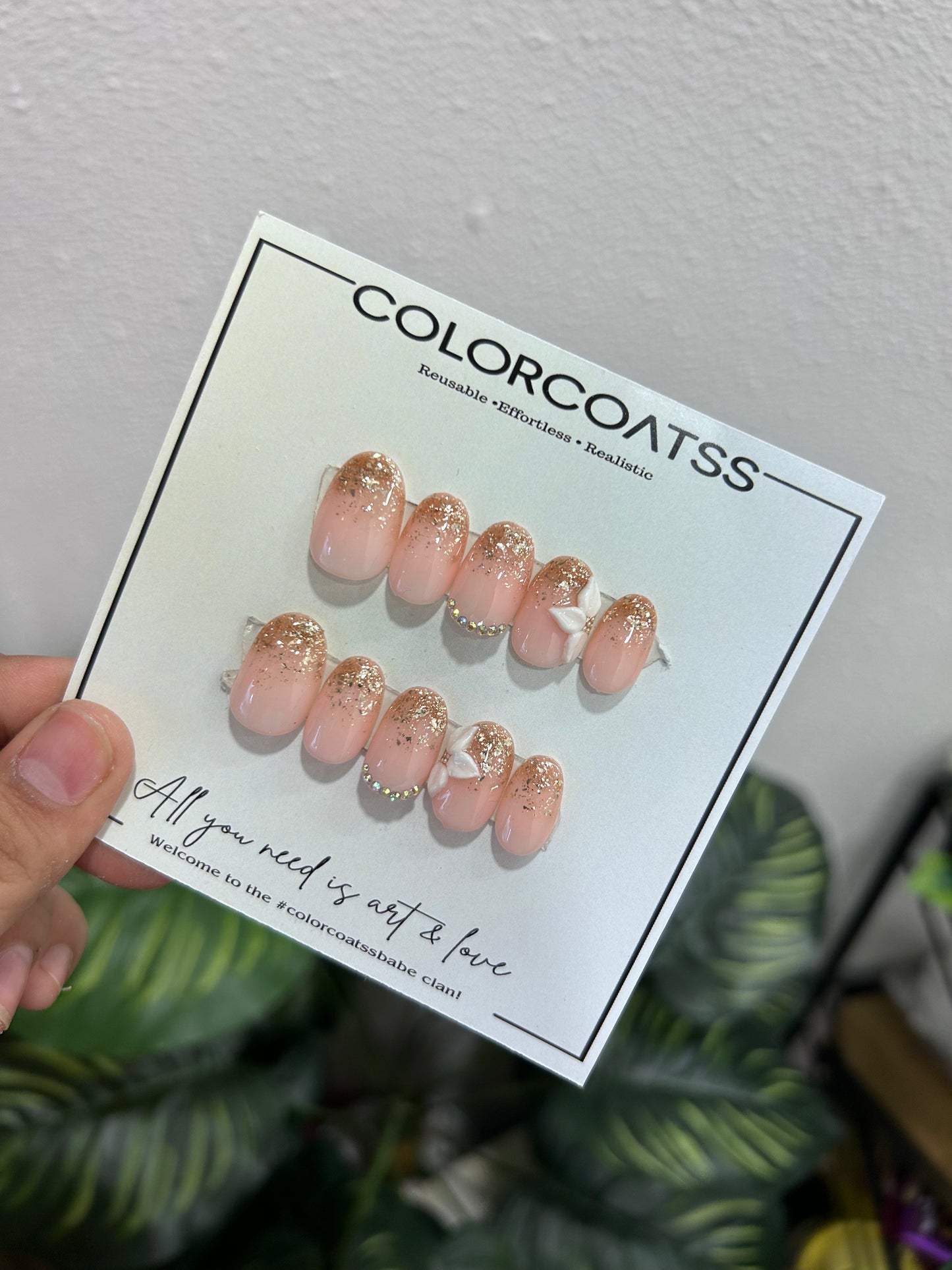 Glitter Ombre & Flower